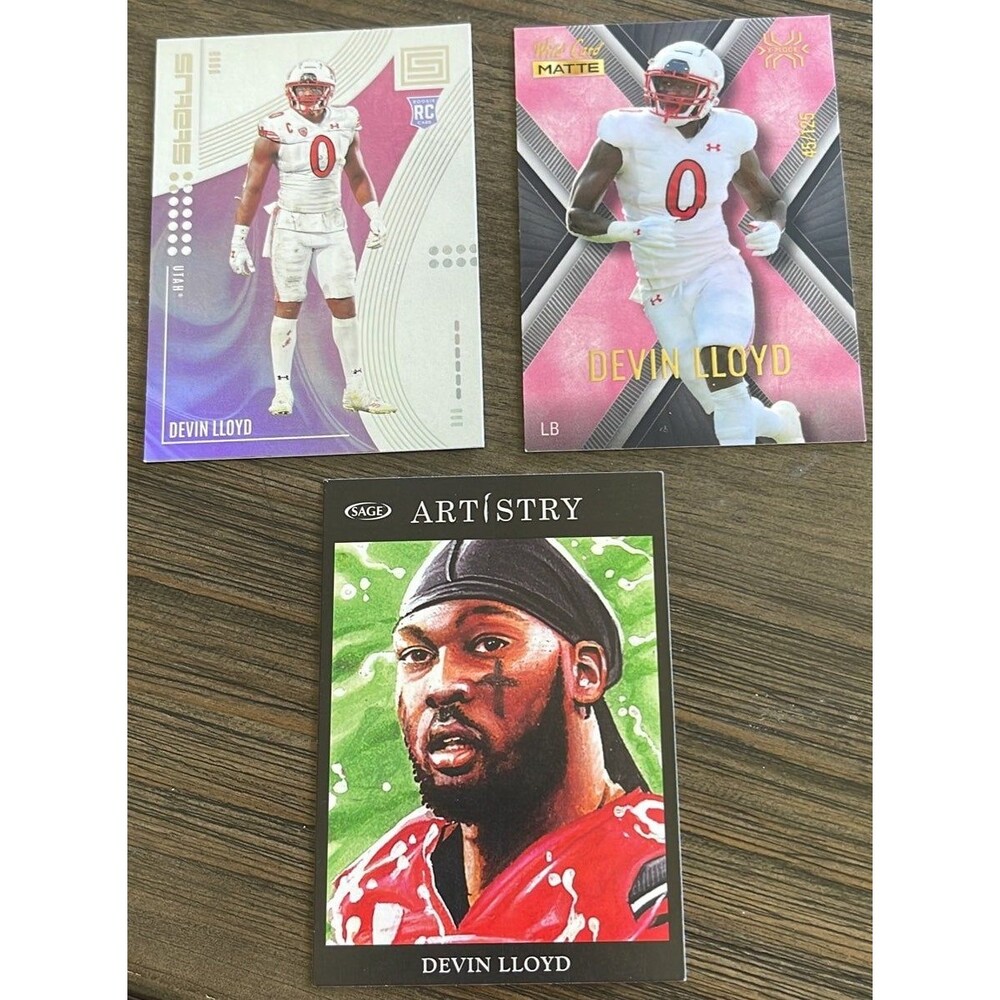 Devin Lloyd rookie card lot of 3  /125 ALWAYS OPEN TO OFFERS!!!